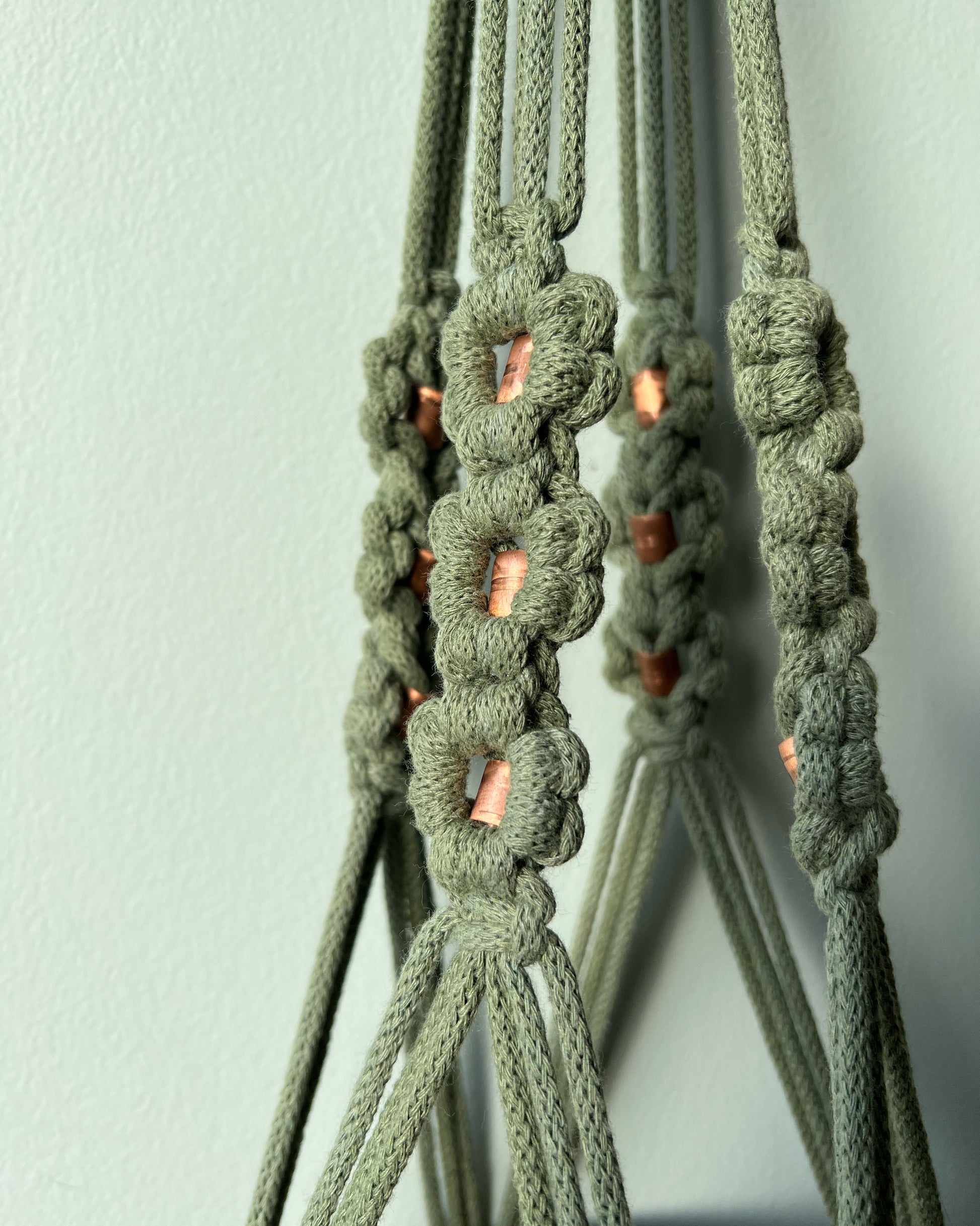 crafty ginger macrame plant hanger ASTRL Fibres Copper Macramé Plant Hanger