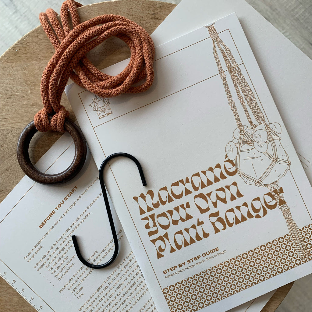 Macramé Plant Hanger Kit DIY ASTRL Fibres Belfast